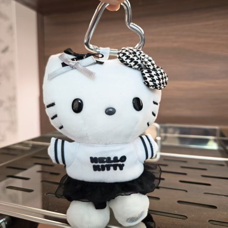 小红书日本黑白印象hellokitty毛绒公仔书包包挂件钥匙扣生日礼物|undefined