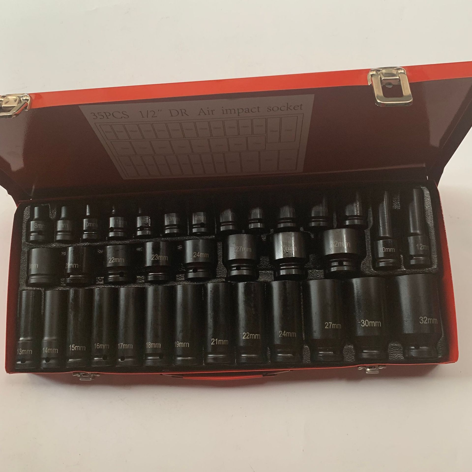 1/2大飞小风炮六角气动扳手短风炮套筒35件套装五金汽保汽修工具