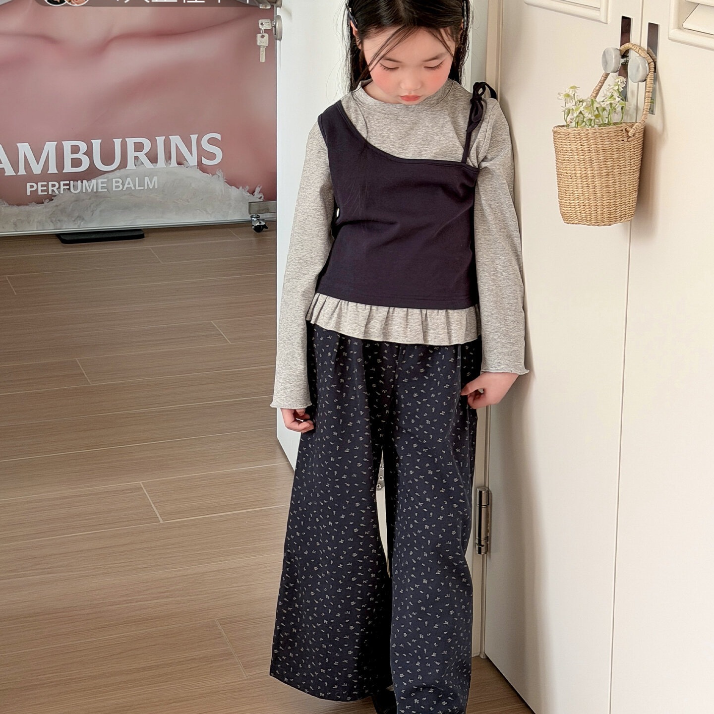 Girls' Spring and Autumn Suit 2026 New Style: Stylish and Trendy Korean Style, Faux Two-Piece Design, High-End Two-Piece Set