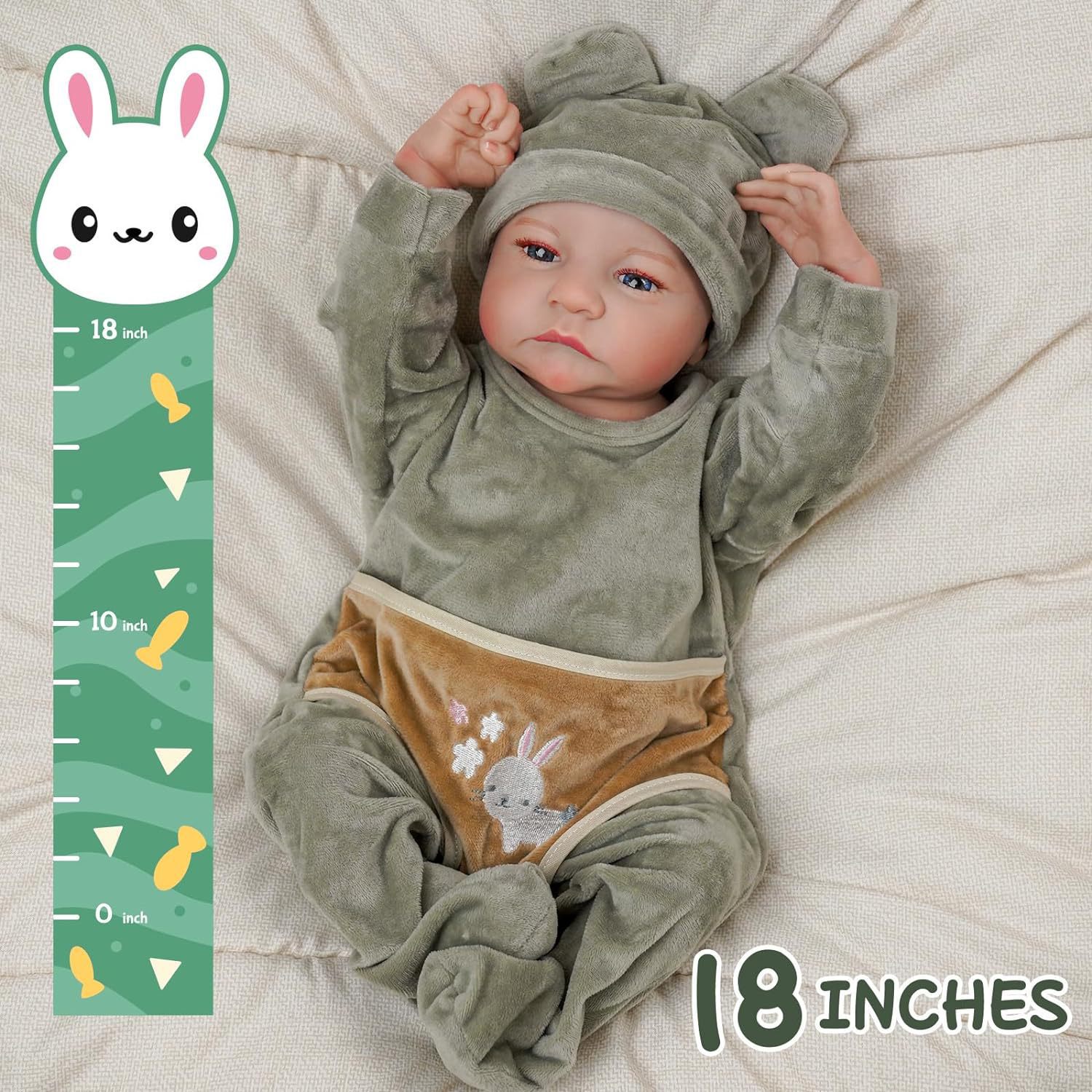 Bebé vivo viLe, 18 pulgadas juguetes, muñecas suaves abiertas, muñecas en stock, muñecas pesadas, Henghua