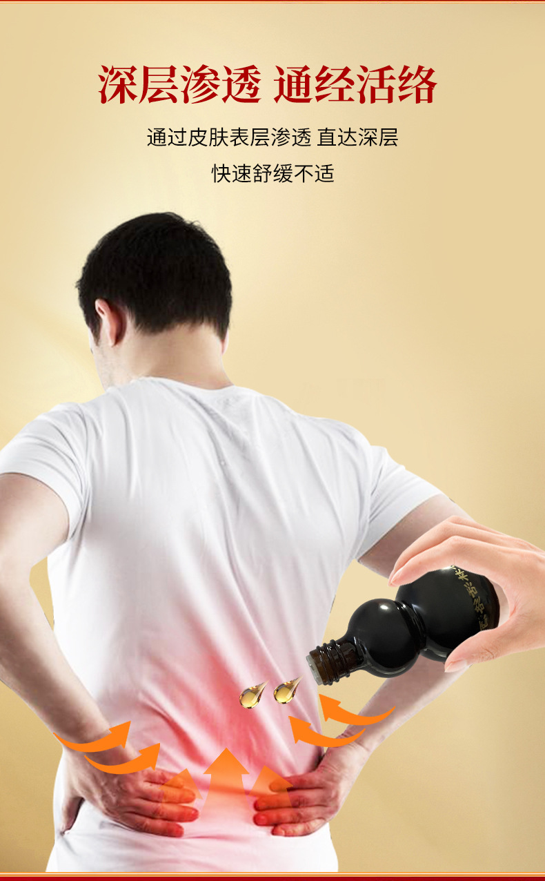 Herbal Pain Relief Spray External Analgesic Liniment for Neck Shoulder Waist and Leg Discomfort 50ml in use