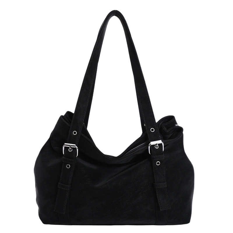 Large Capacity Suede Tote Bag For Women 2025 New Boston Bag Effortless Style Handbag Commuter Elegant Shoulder Bag - Thumbnail 7