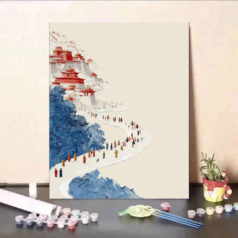 古代スタイルのデジタル油絵 diy 手描き落書き癒しのリビングルームアクリル装飾画ギフト誕生日ギフト|undefined