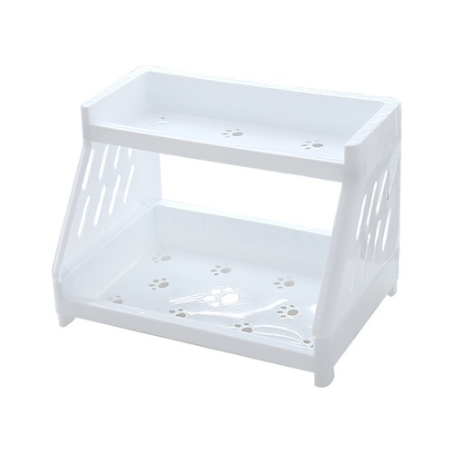 New ins cosmetics jewelry double-layer folding storage rack simple home desktop bathroom storage rack storage rack