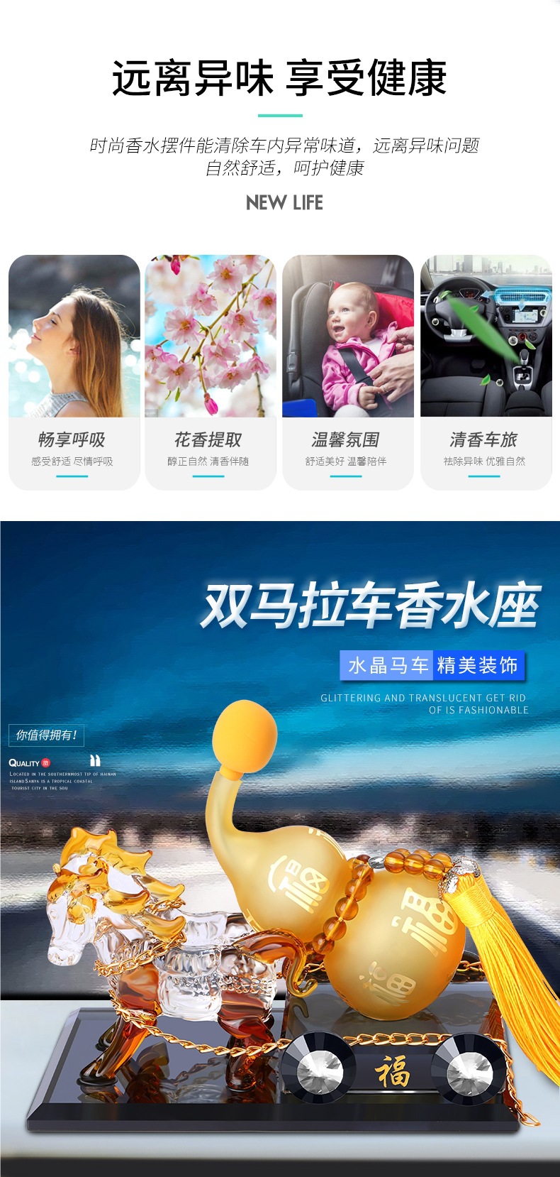 Car Perfume Seat Type Car Perfume Ornaments Creative Carriage Car Interior Ornaments Car Car Decoration Supplies