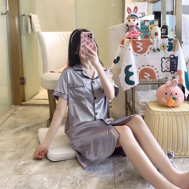 셔츠 원피스 실버