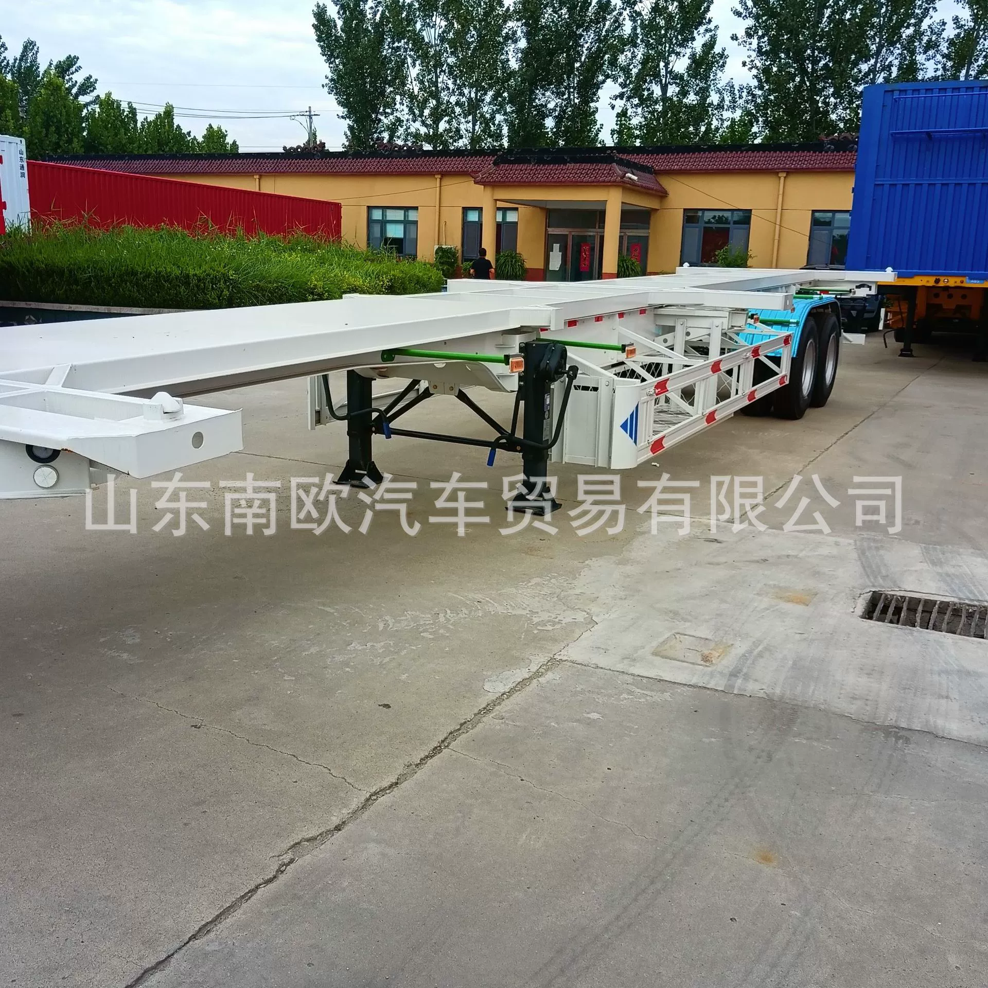 Экспорт двухосной контейнерной рамы, легкой рамы, рамы для неблагоприятных материалов, рамы химического резервуара.