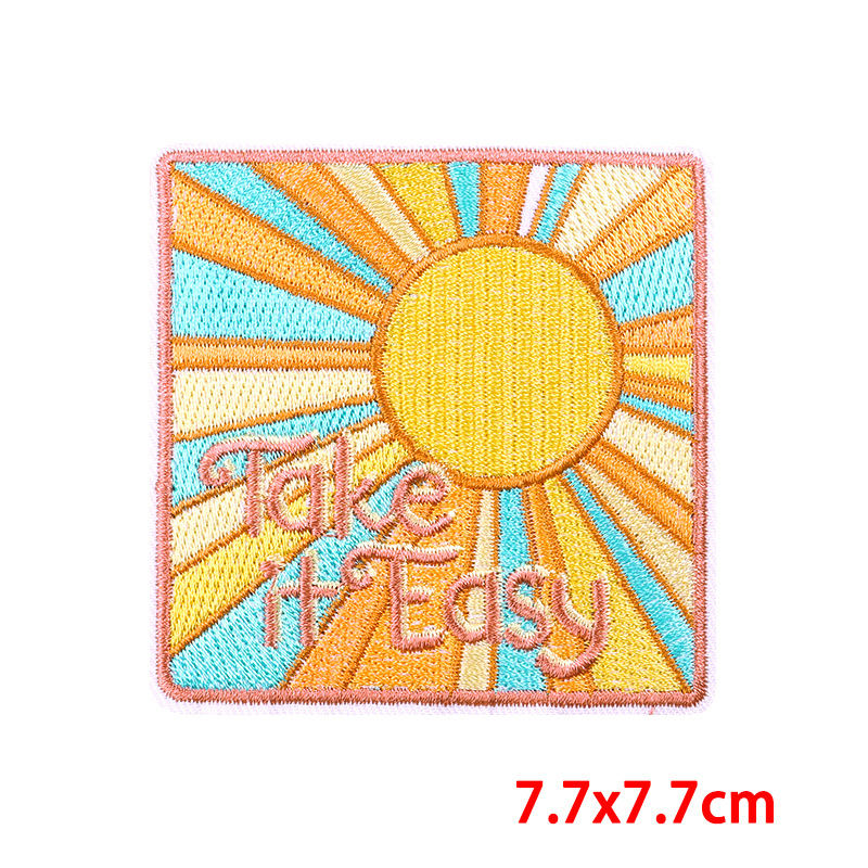 8g Weight Clothing Sticker Patches Classification 1 Piece Quantity Embroidery thread Material Landscape Pattern Vacation, Classic Style Style 1 Piece Vacation Classic Style Landscape Embroidery Thread Clothing Sticker Patches 9