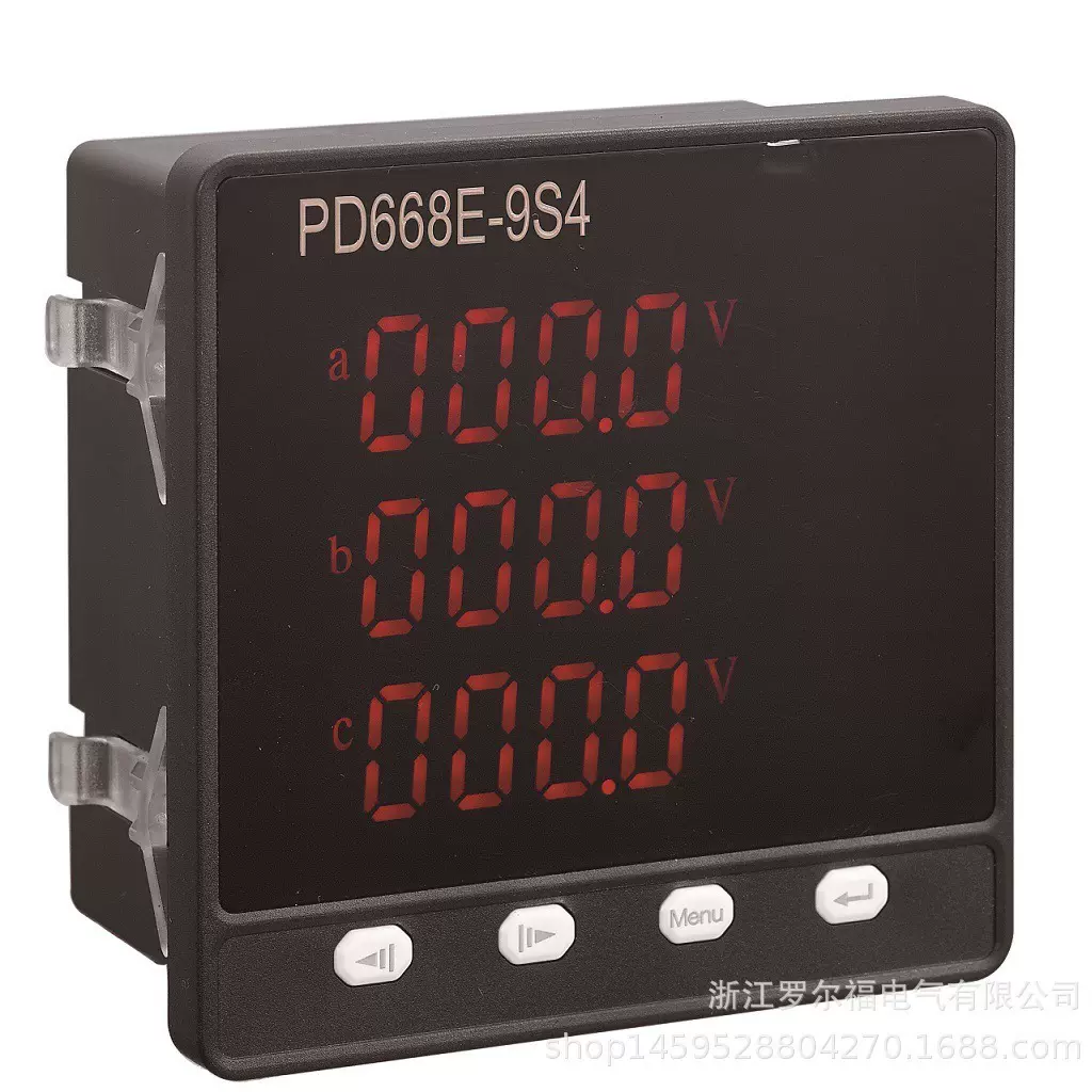 罗尔福三相多功能电力仪表 新款 交直流通用径深42开孔88*88