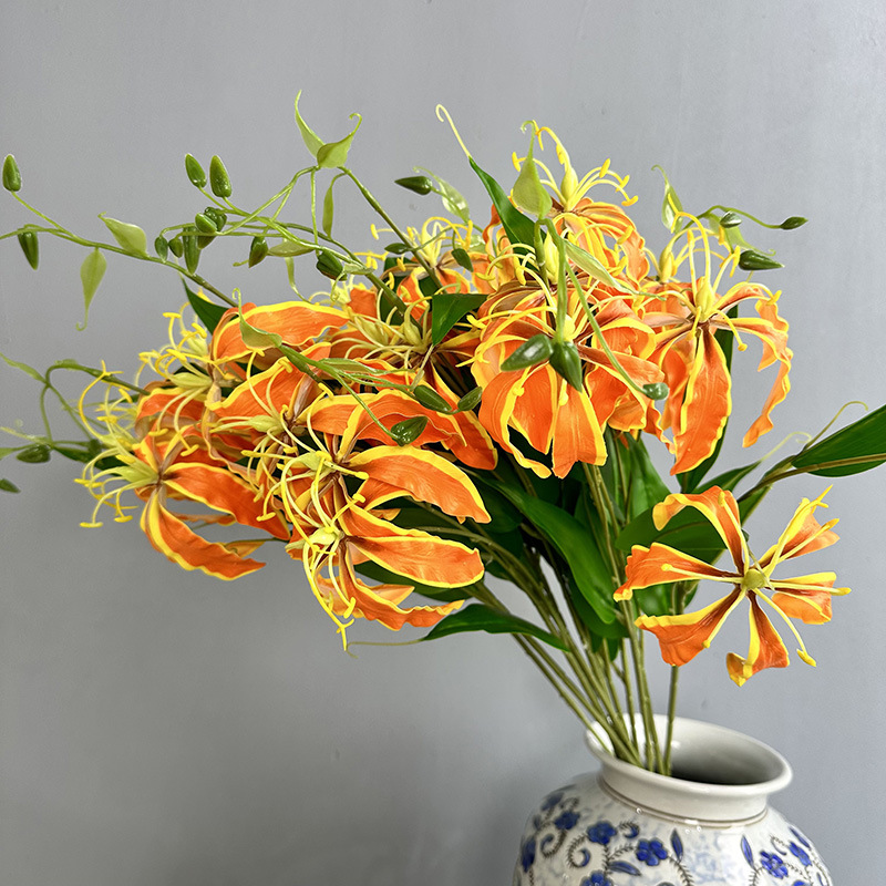 Artificial Flame Lily Nordic Style Home Decor For Wedding Flower_voghion.com