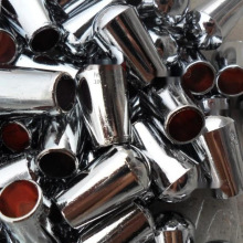 不锈钢楼梯扶手栏杆立柱配件铝镁合金拉丝塑料铝镁封头接头