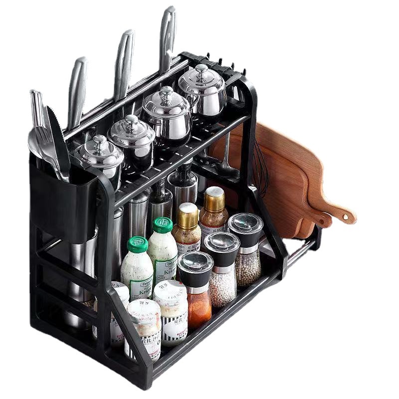 Kitchen rack without punching, spice rack, storage rack, knife holder, chopsticks, knives, plastic supplies, household one piece