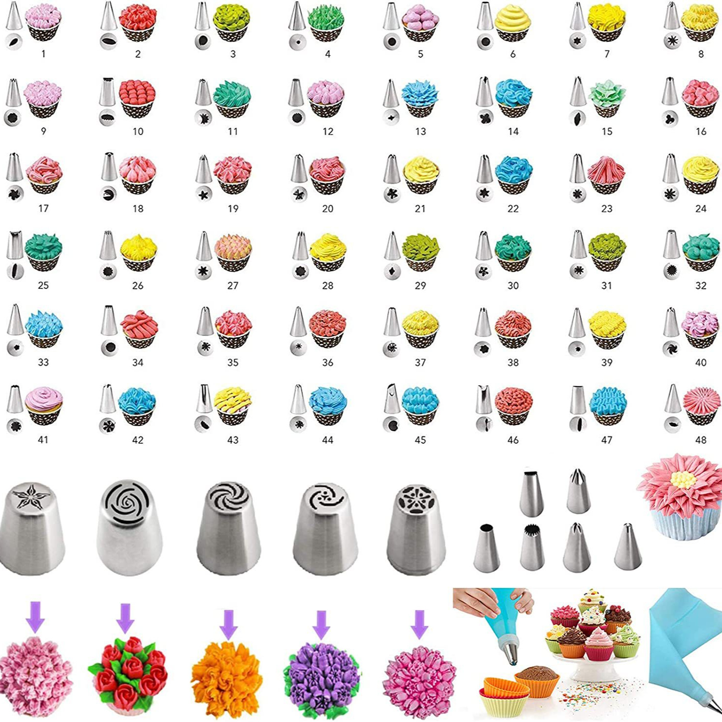 413-piece traje para hornear pastel con pastel tocadiscos decoración de la torta decoración de la boca bolsa de pastel redondo bandeja para hornear image 6