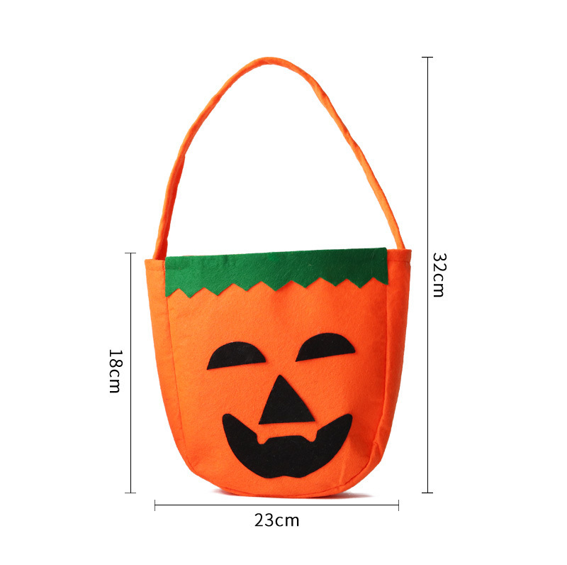 Bolsas de calabaza transfronterizas de Halloween bolsas de tela no tejida bolsas de dulces de Halloween bolsas de calabaza de mano