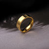 Ring stainless steel for beloved, 750 sample gold, 6mm, wholesale