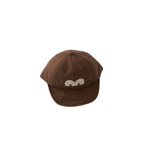 Baby hats spring and autumn short brim M letter fashionable peaked cap infants and young children spring wear baseball cap trend