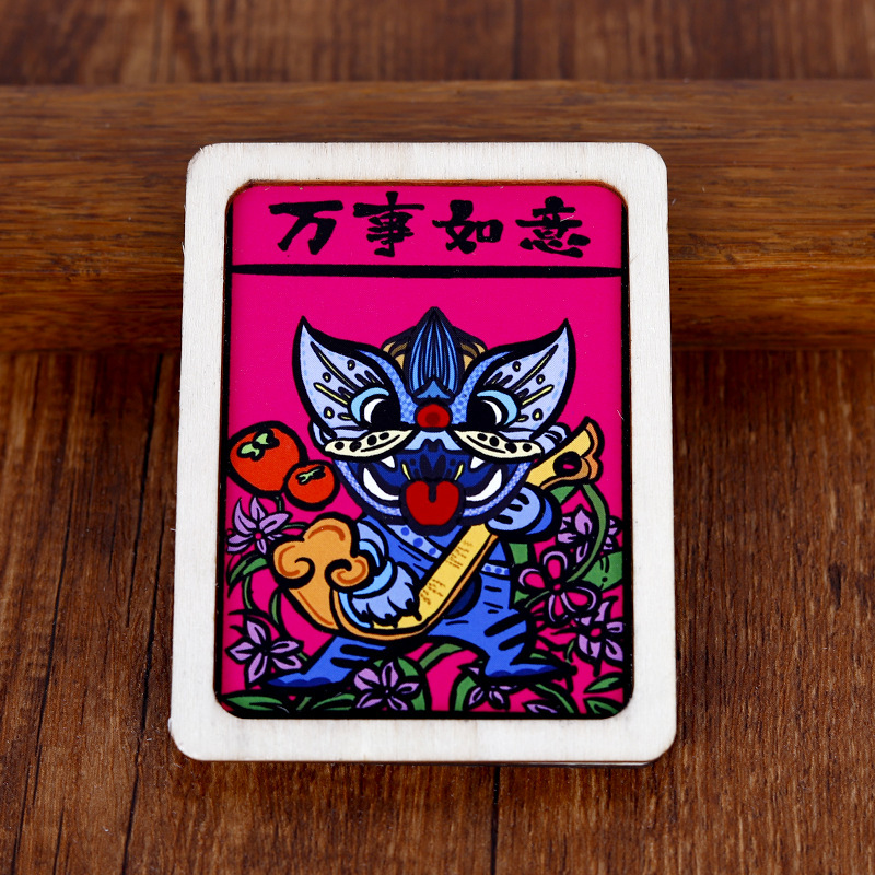 云南大理瓦猫冰箱贴民族风手工文创礼品特色木质旅游纪念品批发|undefined