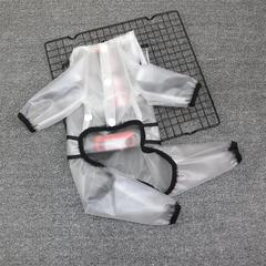 犬四本足レインコート防水オールインクルーシブテディビションペット中小型犬子犬服透明つや消しレインポンチョ