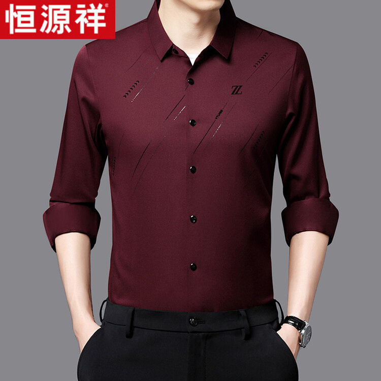 2306 Manga larga rojo vino