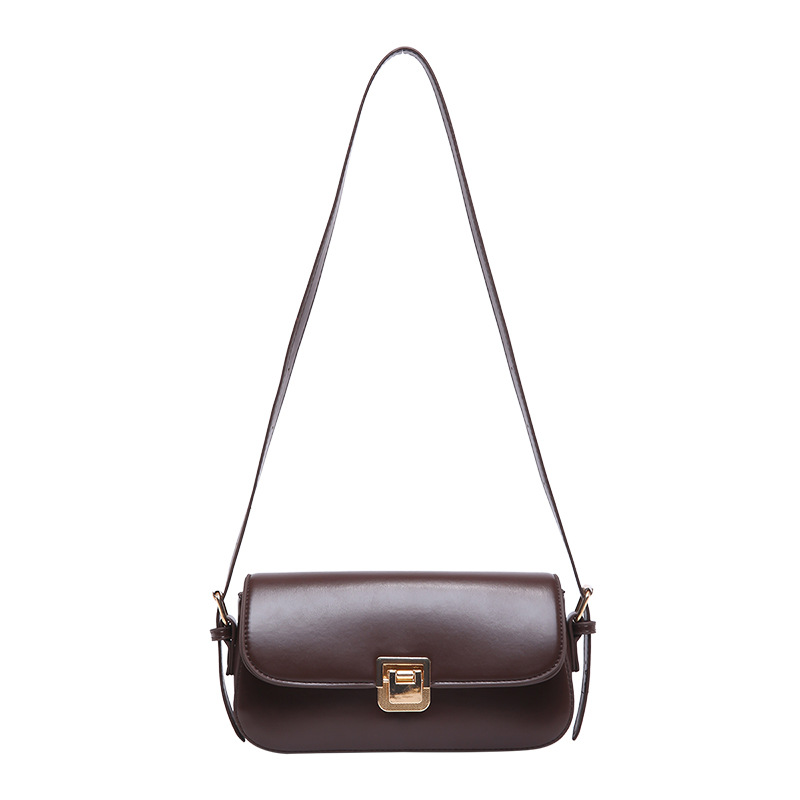 Popular bolso bajo la axila para mujeres 2024 invierno nuevo estilo de moda simple bolso de hombro de estilo extranjero bolso retrógrado para mujeres