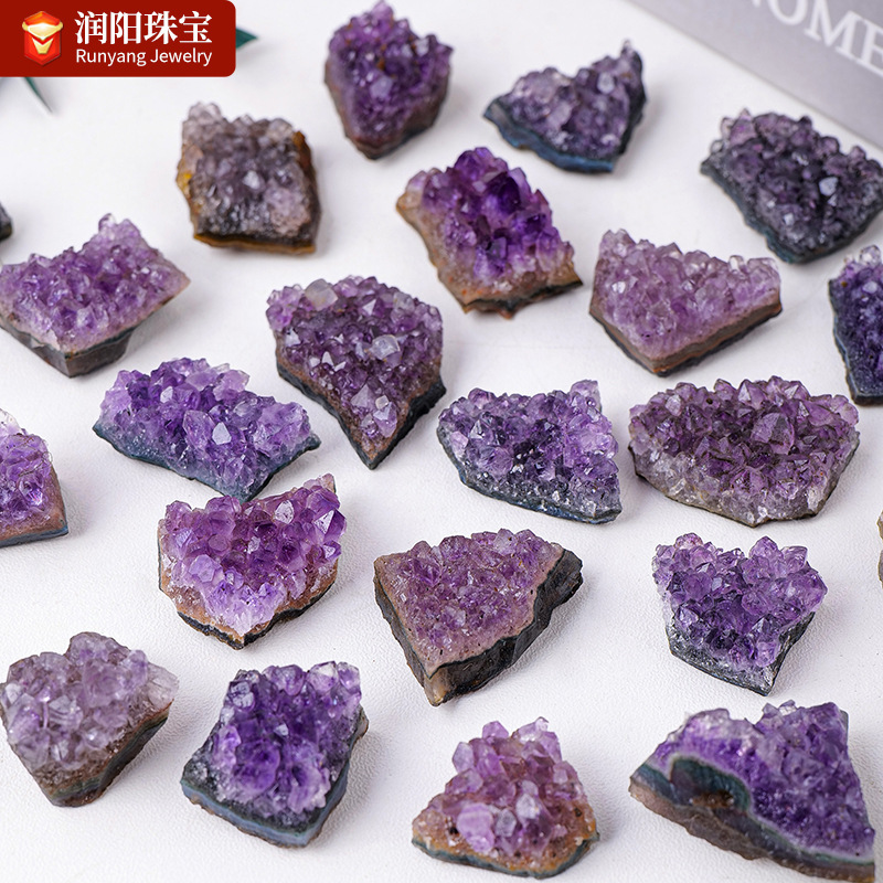 natural amethyst cluster ornaments brazil amethyst pieces amethyst rock ore specimen degaussing amethyst hole ornaments