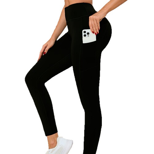 European and American new popular yoga pants, high-waist, solid color, slim tights, running, fitness, outdoor sports pants, women