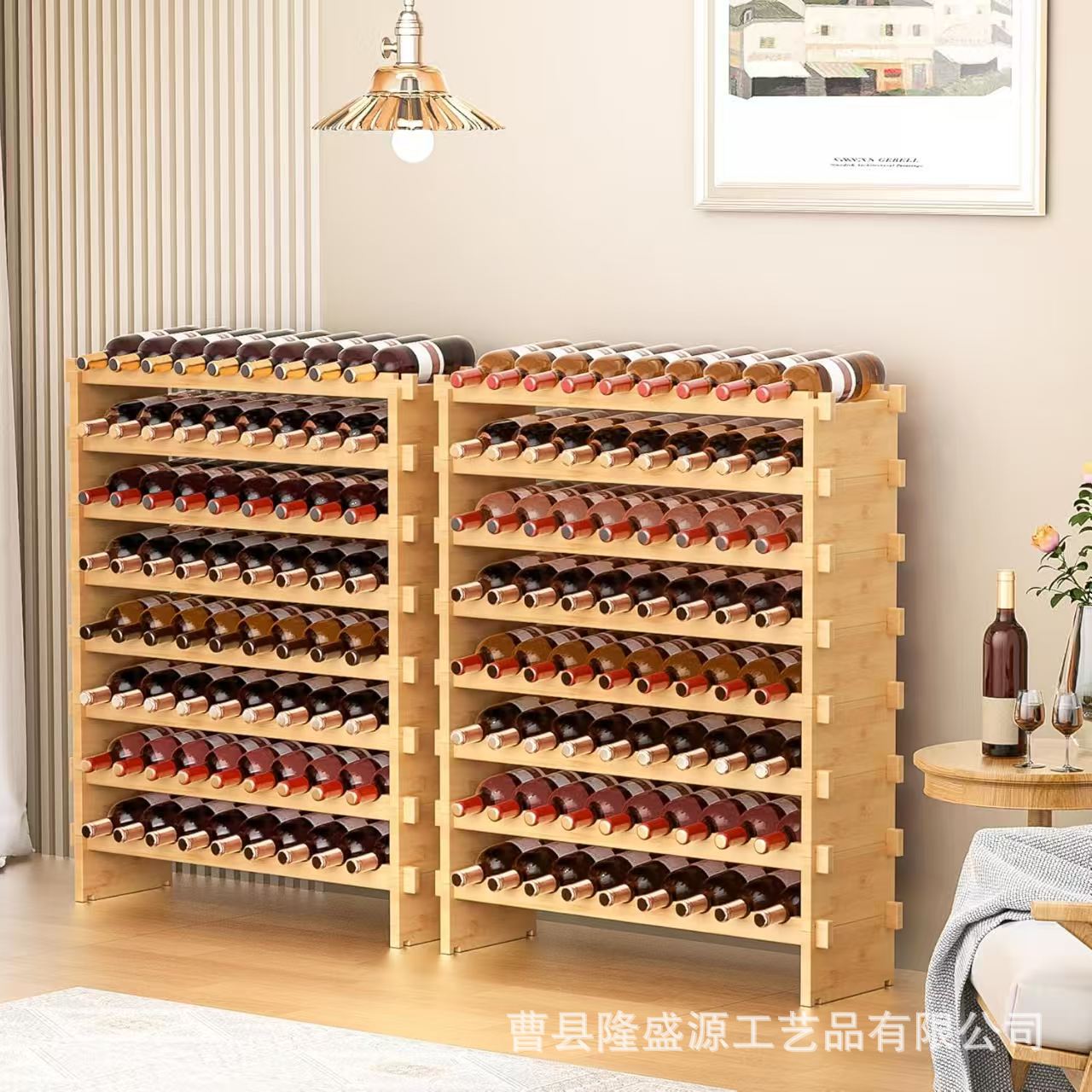 木制红酒架葡萄酒架实木红酒多层陈列架家用酒店红酒收纳架展示架