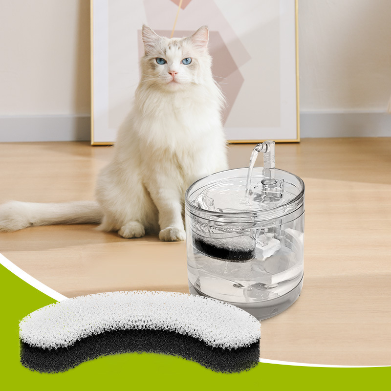 Cartucho de filtro de bebedor de agua para mascotas WF050 / WF100 bebedor de agua para gatos multifiltro de filtro de cabello de algodón carbón activado