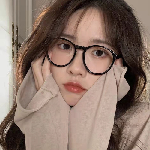 No-makeup artifact anti-blue light glasses frame for female students,  Xiaohongshu slimming and elegant frames for big faces