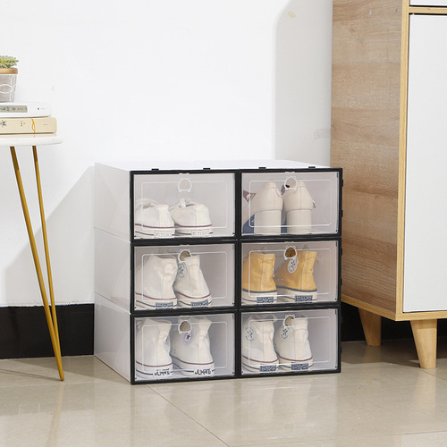 Thickened storage box plastic household with cover transparent storage dustproof basketball shoe box plastic shoe box wholesale
