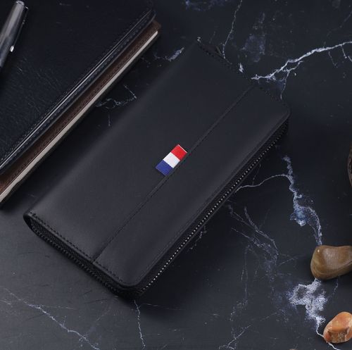 Vintage Rui Feng Long-Handle Tri-Fold Wallet for Men, Phone and Hand-Held, Multi-Card Slot Simple Handbag