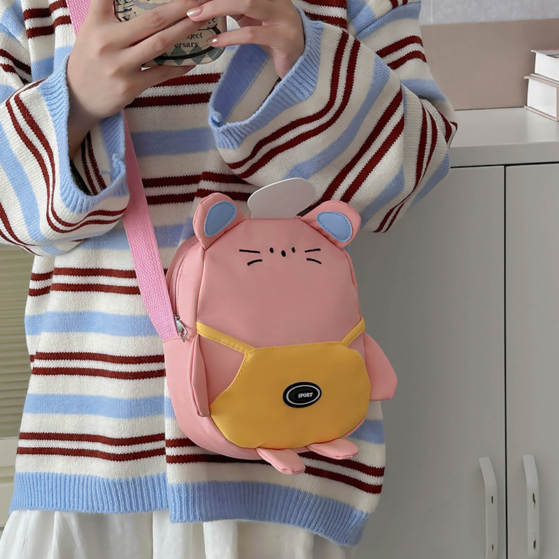 Hombres y mujeres japoneses bolsos mochilas caricaturas lindos ratones de campo bebé bolsos de hombro 2024 nuevos bolsos de colores para niños