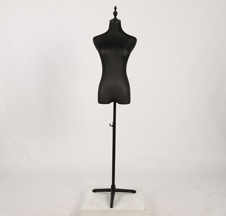 Modelo de busto femenino accesorios tienda de ropa hierro negro de 3 pies boda ventana maniquí maniquí estante de exhibición estante de modelo
