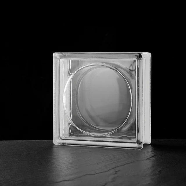 Fabricantes azulejos de vidrio hueco super blanco cuadrado cristal de hielo azulejos de vidrio hueco azulejos de cristal transparente partición de color creativo