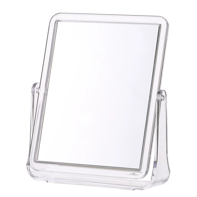 Rotating Table Mirror, Double-Sided Kids Desktop Mirror, 360° Adjustable, Compact 20×17.5×6 cm