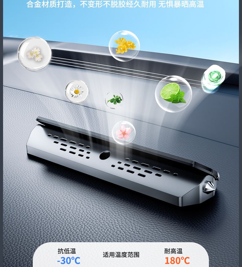 New Alloy Aromatherapy Window Breaking Parking Plate Three-in-One Movable Car Number Plate Hidden Temporary Parking Plate