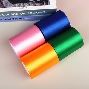 10cm Wide Silk Ribbon Satin Ribbon Colorful Ribbon Red Cloth Banner Wave Flag Ceiling Chair Back Celebration Decoration