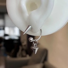 月Lune小众设计感圆锥吊坠马蹄环耳骨钉嘻哈暗黑风拧螺丝耳钉女