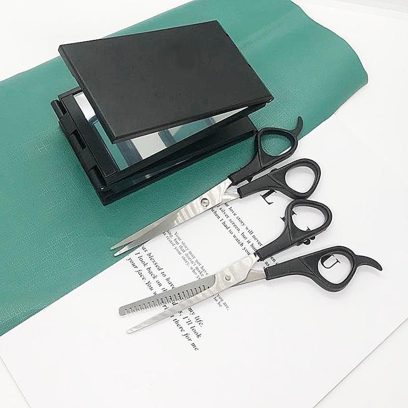 검은색 접이식 거울 + 검은색 평가위 + 검은색 치아가위