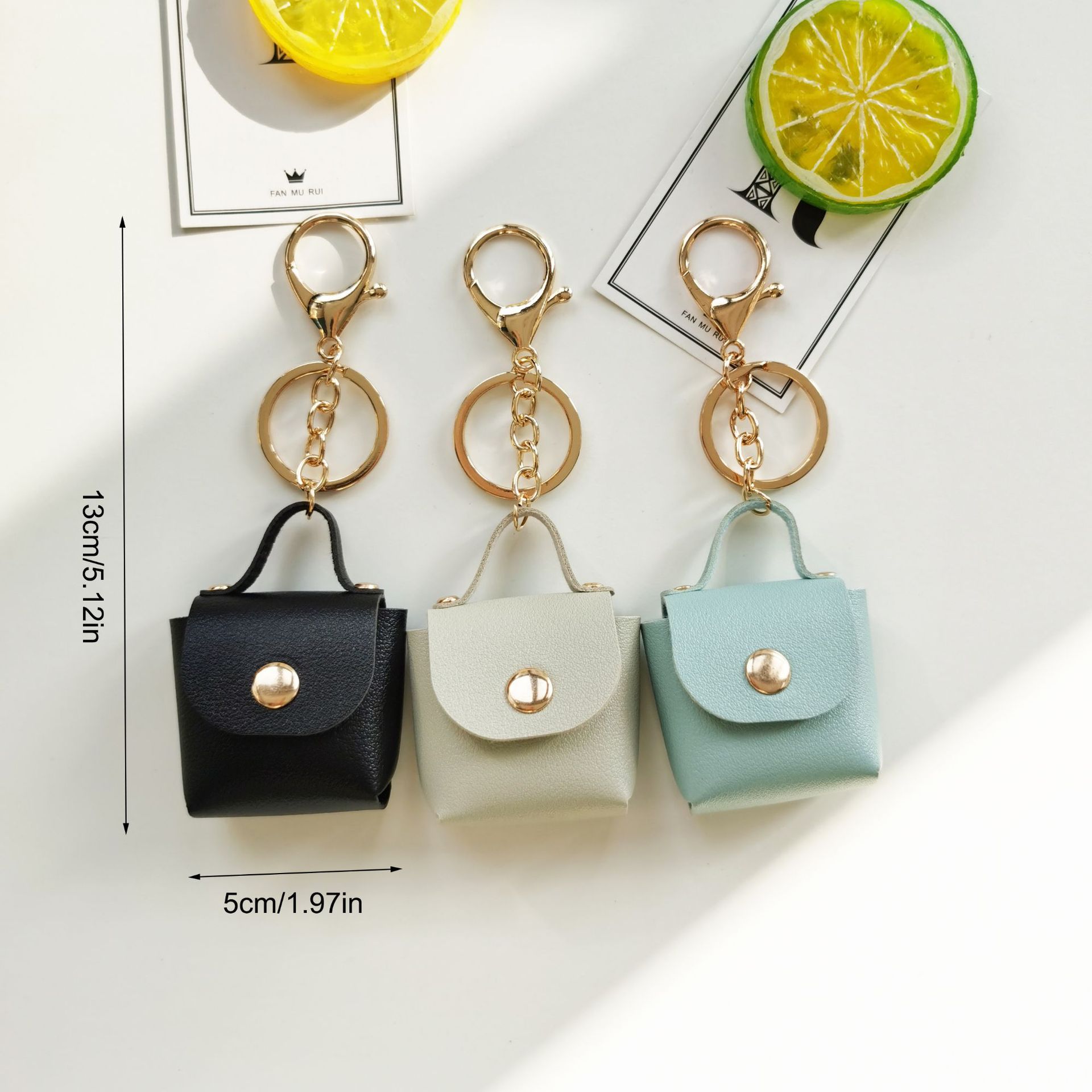Bag Pattern 1 Piece Classic Style Commute Bag Pu Leather Unisex Bag Pendant Keychain