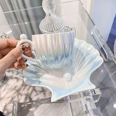 コーヒーカップ、セラミックカップ、デザインカップ、家庭用グラデーションドリンクカップ、美しい妖精
