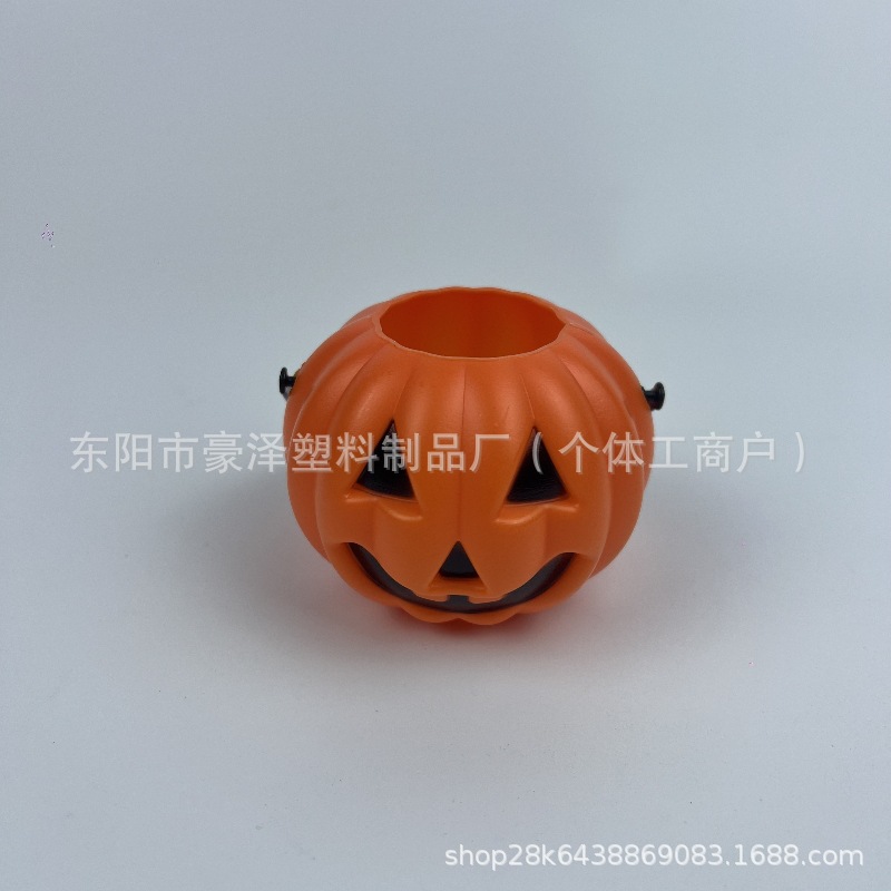 Nuevo cubo de calabaza de Halloween transfronterizo Lámpara de calabaza Lata de bruja Accesorios de disfraces de Halloween Fabricante de muebles de escritorio image 12