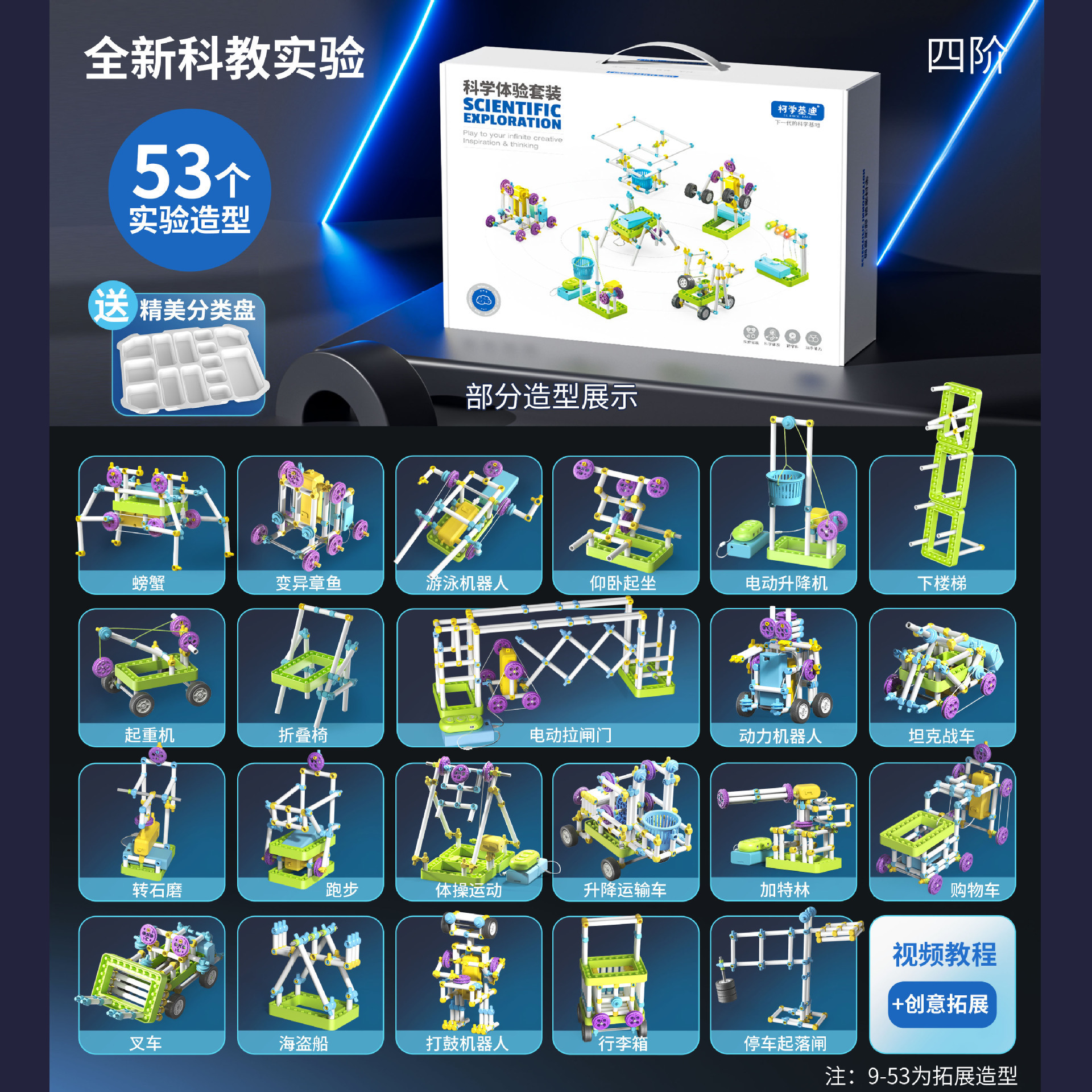 RC8009 과학 및 교육 실험 물리학의 네 단계