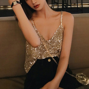 Summer shiny sexy tank top, lifting effect, Korean style