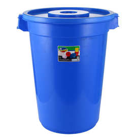 3ZBY加厚水桶塑料家用储水用带盖特大号大白桶户外圆形清洁垃圾桶
