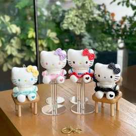 新款hellokitty公仔可爱珍珠穿衣毛绒玩偶书包钥匙扣挂饰女生礼物