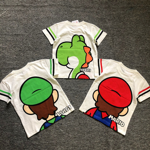 Summer New Children's Short Sleeve Brother-Sister Matching Set with Front and Back Printing, Exports Daily Item