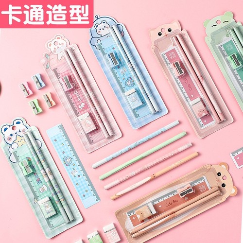 Kids' 6th Birthday Gift Set of 5 Stationery Items for Students, Kindergarten Prizes and Rewards, Pencils and Rulers, School Supplies