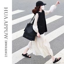 法式垂坠感时尚套装女装秋季新款感马甲盐系连衣裙潮