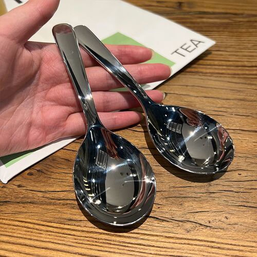 Spoon 18/10 stainless steel Korean version short handle drinking spoon Western food stainless steel manufacturer direct sales Amazon cross-border